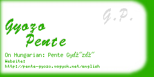 gyozo pente business card